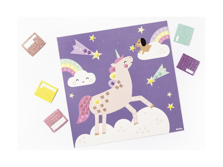 folia Mosaïque en caoutchouc mousse 'UNICORN', 301 pièces