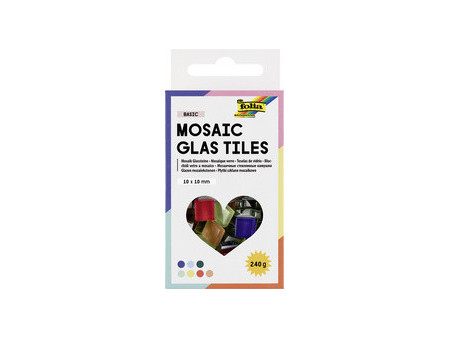 folia Carreau de verre pour mosaïque PASTEL, 10 x 10 mm