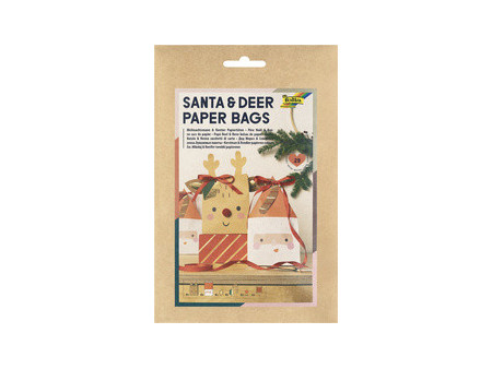 folia Kit pochettes-cadeaux de Noël 'Santa & Deer'