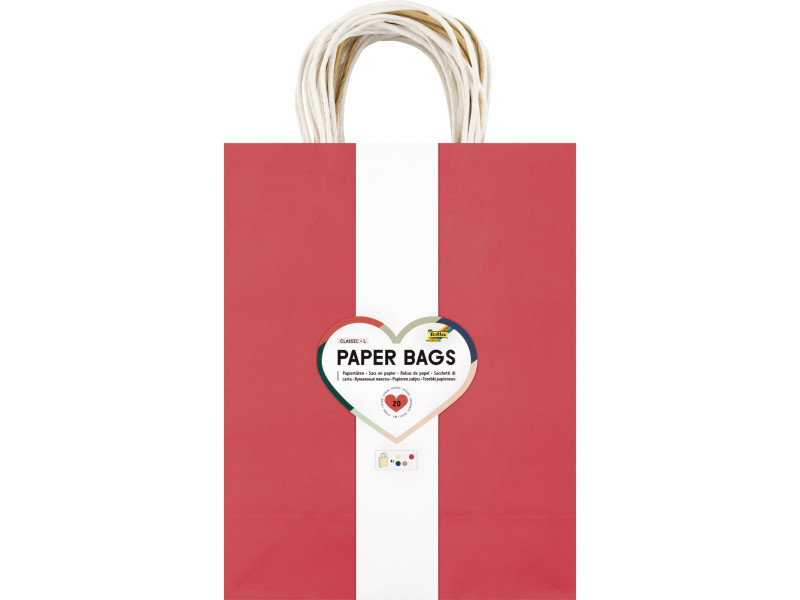 folia Sac en papier CLASSIC, taille: L, assorti