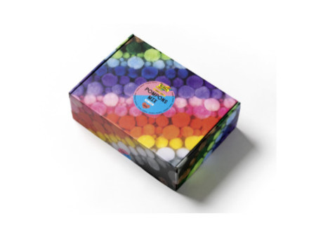 folia Mélange de pompons MULTICOLORE Jumbobox, 200g, assorti
