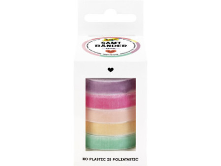 folia Jeu de rubans cadeau PASTEL, assorti