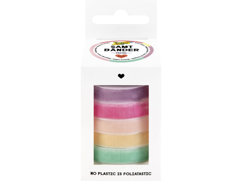 folia Jeu de rubans cadeau PASTEL, assorti