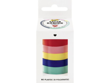 folia Set de rubans satin RAINBOW, assorti