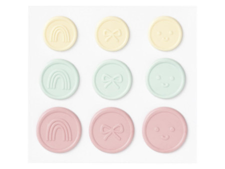 folia Sceau autocollant CANDY, tailles et couleurs assorties