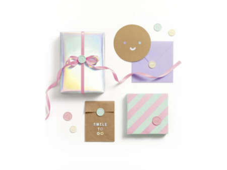 folia Sceau autocollant CANDY, tailles et couleurs assorties
