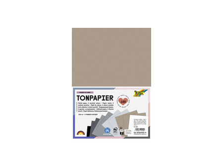 folia Papier de couleur 'Shades of Grey', A4, 130 g/m2