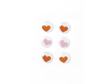 folia Oeil vacillant HEARTS, taille: L, autocollant