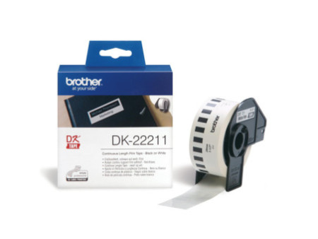 brother DK-22211 Film d'étiquettes en continu, 29mm x 15,24m