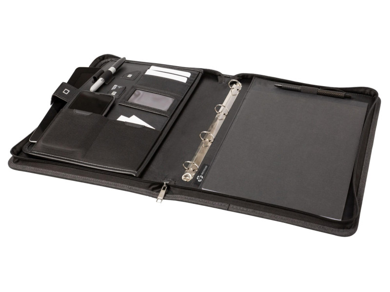 STOP Porte-documents rPET GUAM, A4, PET recyclé, anthracite