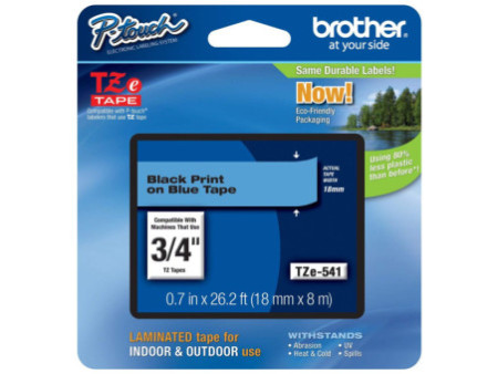 brother TZe-Tape TZe-541 cassette à ruban, Largeur: 18 mm