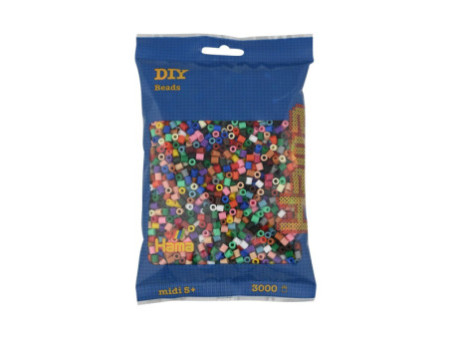 Hama Perles à repasser midi 'mix de couleurs', en sachet