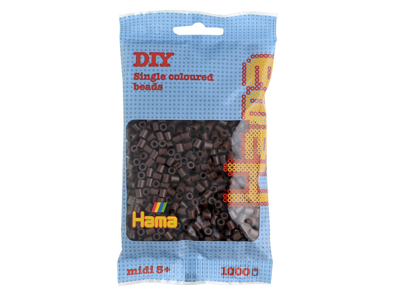 Hama Perles à repasser midi, dans un sachet, marron