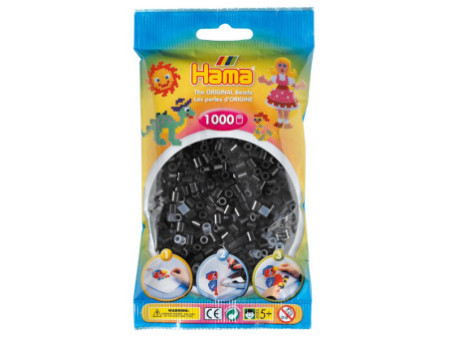Hama Perles à repasser midi, en sachet, noir