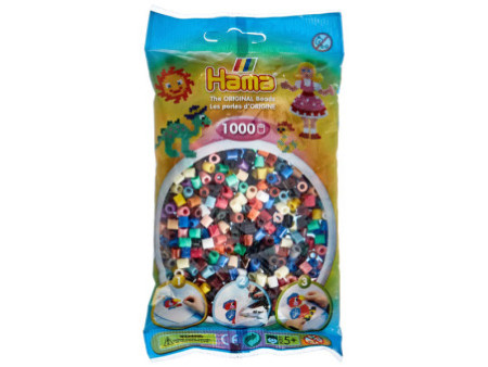 Hama Perles à repasser midi 'Mix de couleurs', en sachet