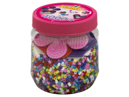 Hama Perles à repasser midi + plaques, en boîte plastique