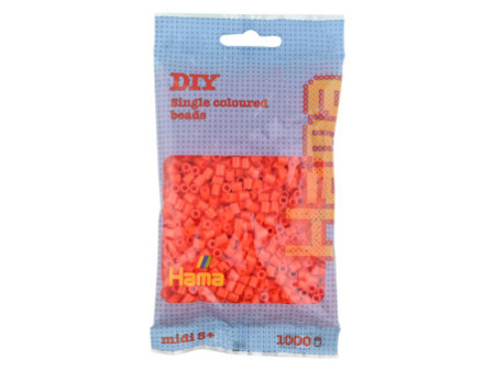 Hama Perles à repasser midi, dans un sachet, orange