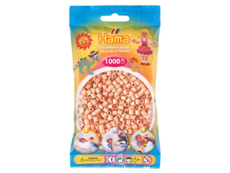 Hama Perles à repasser midi, dans un sachet, rose clair
