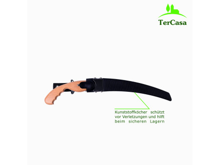 TerCasa Scie de jardin manche en bois, longueur lame: 330 mm