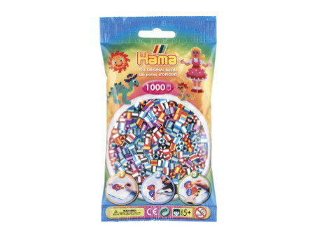 Hama Perles à repasser midi 'perles à rayures Mix 90', dans