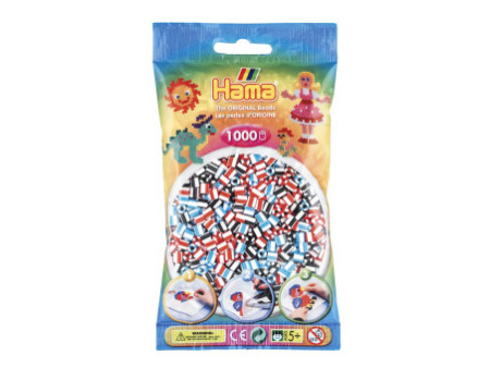 Hama Perles à repasser midi 'perles à rayures Mix 91',