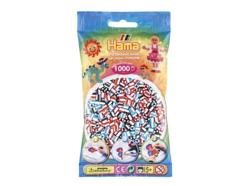 Hama Perles à repasser midi 'perles à rayures Mix 91',