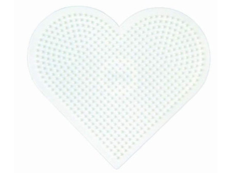 Hama Plaque pour perles midi 'Grand coeur', blanc