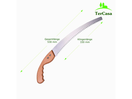 TerCasa Scie de jardin manche en bois, longueur lame: 330 mm