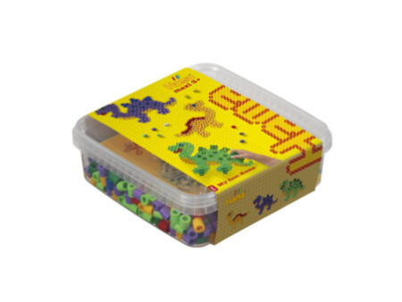 Hama Perles à repasser maxi + plaque 'dinosaure', en boîte