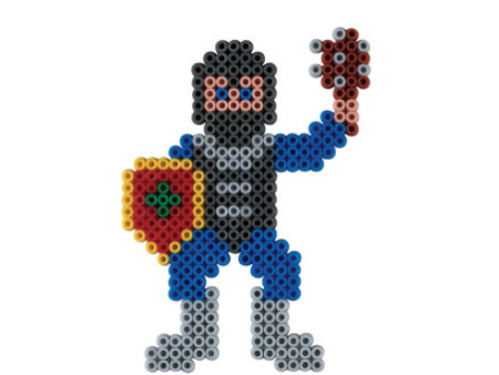 Hama Perles à repasser midi, dans un sachet, gris clair