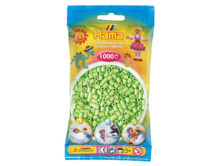 Hama Perles à repasser midi, dans un sachet, vert pastel