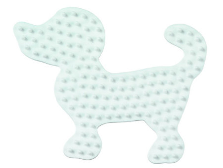 Hama Plaque pour perles midi 'Petit chien', blanc