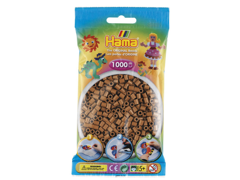 Hama Perles à repasser midi, dans un sachet, nougat