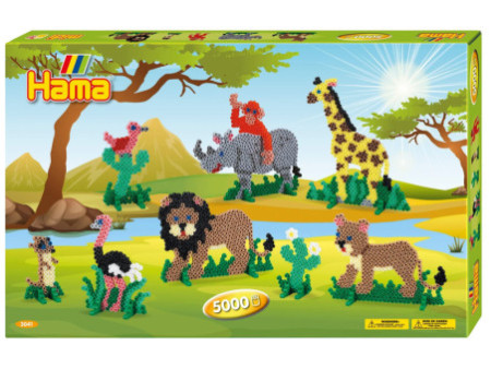 Hama Perles à repasser midi 'Safari', coffret cadeau