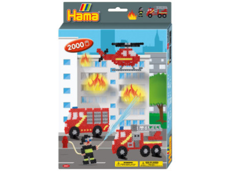 Hama Perles à repasser midi 'Pompiers', coffret cadeau