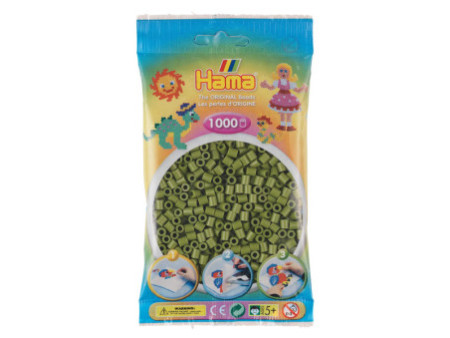 Hama Perles à repasser midi, sachet, olive clair