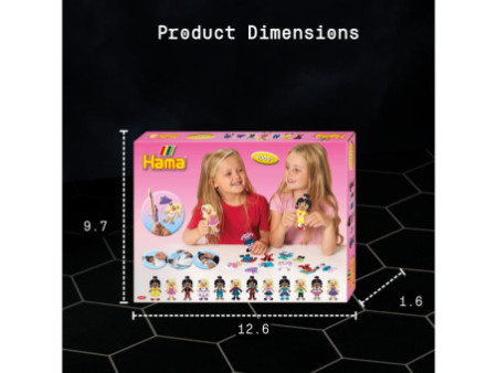 hama Perles à repasser midi 'Poupée à habiller', coffret