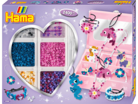 hama Perles à repasser midi 'Boîte créative', coffret cadeau