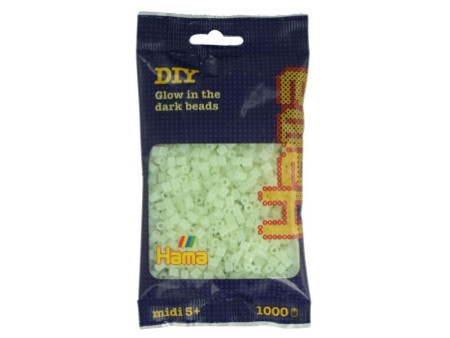 Hama Perles à repasser midi, sachet, vert fluorescent
