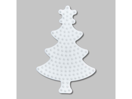 Hama Plaque pour perles midi 'Sapin de Noël', blanc