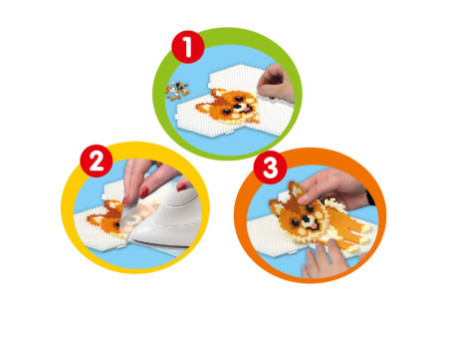 HAMA Perles à repasser midi 'Les copains chiens', coffret