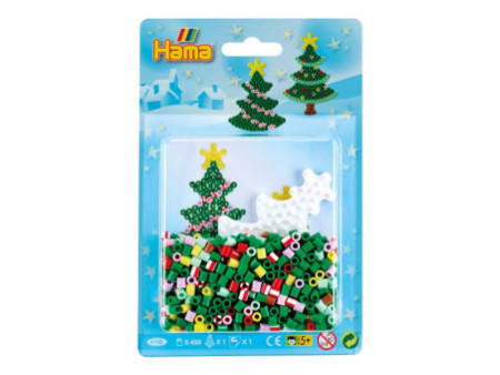 HAMA Perles à repasser midi 'Arbre de Noël', sous blister