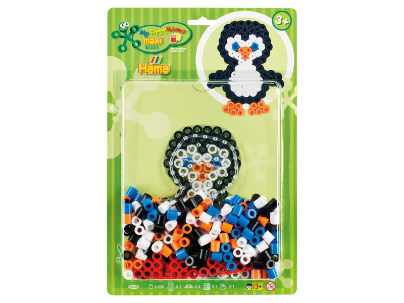 HAMA Perles à repasser maxi 'Pingouin', sous blister