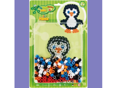 HAMA Perles à repasser maxi 'Pingouin', sous blister