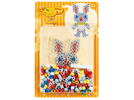 HAMA Perles à repasser maxi 'Lapin', sous blister