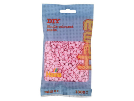 Hama Perles à repasser midi, sachet, rose pastel