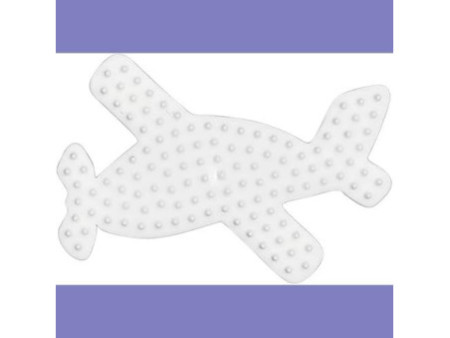 Hama Plaque pour perles midi 'Avion', blanc