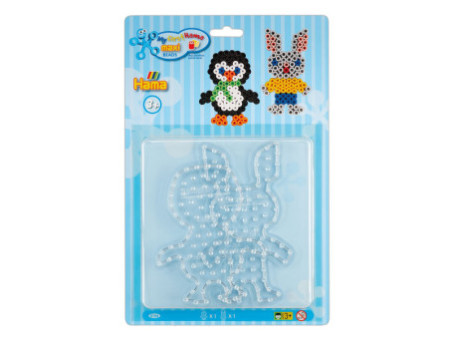 Hama Plaques pour perles à repasser 'Pingouin, lapin'