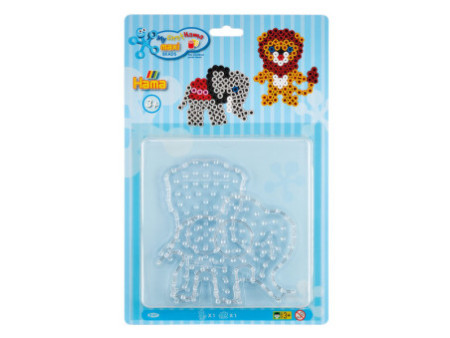 Hama Plaques pour perles à repasser 'Lion, petit éléphant'
