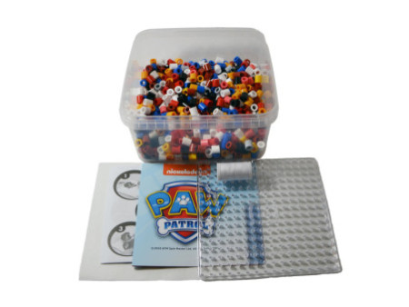 Hama Perles à repasser maxi + plaque 'Paw Patrol', en boîte